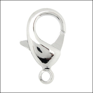 27mm x 17mm Lobster Clasp RHODIUM - 5 pcs