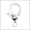 27mm x 17mm Lobster Clasp SILVER PLATE - 5 pcs