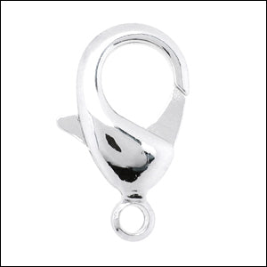 27mm x 17mm Lobster Clasp SILVER PLATE - 5 pcs