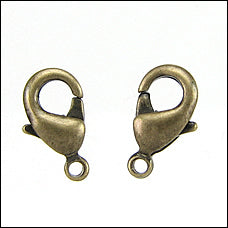 9mm x 5mm Lobster Clasp ANTIQUE BRASS - 10 pcs