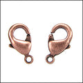 9mm x 5mm Lobster Clasp ANTIQUE COPPER - 10 pcs