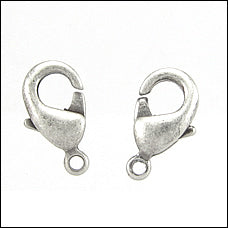 9mm x 5mm Lobster Clasp ANTIQUE SILVER - 10 pcs
