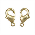 9mm x 5mm Lobster Clasp MATT GOLD - 10 pcs