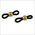 Silicone Connector BLACK with GOLD - per 10 pcs