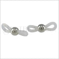 Silicone Connector CLEAR with SILVER - per 10 pcs
