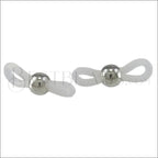 Silicone Connector CLEAR with SILVER - per 10 pcs