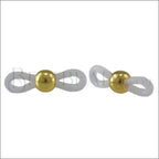 Silicone Connector CLEAR with GOLD - per 10 pcs