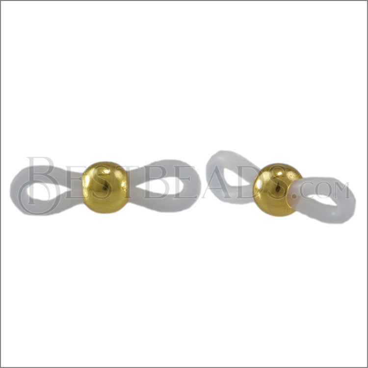 Silicone Connector CLEAR with GOLD - per 10 pcs