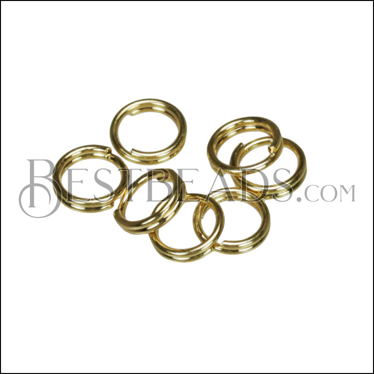 SPLIT ring 5mm ounce SHINY GOLD
