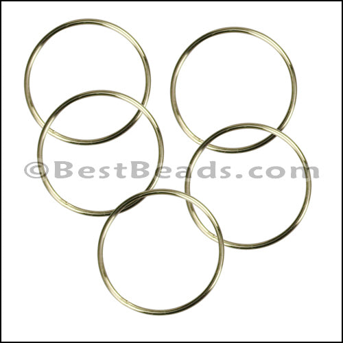 Round Wire Ring from CH-52 SHINY GOLD - 10 pcs