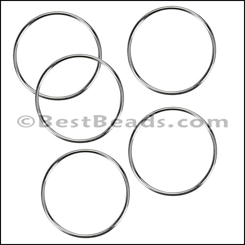Round Wire Ring from CH-52 SILVER PLATED - 10 pcs