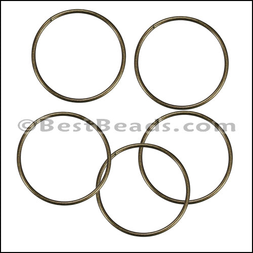 Round Wire Ring from CH-52 ANT BRASS - 10 pcs