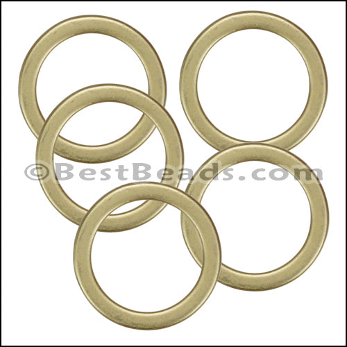 Flat Wire Ring from CH-52 MATTE GOLD - 10 pcs