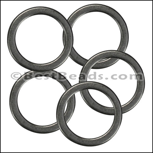 Flat Wire Ring from CH-52 MATTE GUNMETAL - 10 pcs