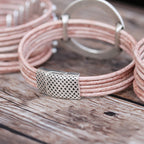 10mm flat MESH PRINT magnetic clasp ANT SILVER - 10 clasps