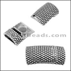 Mini Regaliz® SMALL DOTS magnetic clasp ANT SILVER - 10 pcs