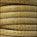 Mini Regaliz® REPTILE IMPRINTED leather SAND - 1 meter
