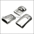 Mini Regaliz® PLAIN magnetic clasp ANT SILVER - 5 pcs