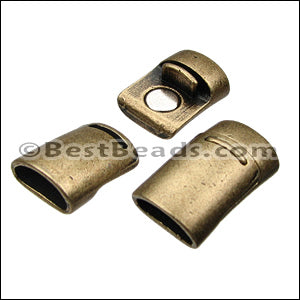 Mini Regaliz® PLAIN magnetic clasp ANT BRASS - 5 pcs