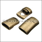 Mini Regaliz® PLAIN magnetic clasp ANT BRASS - 5 pcs