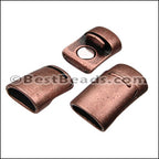 Mini Regaliz® PLAIN magnetic clasp ANT COPPER - 5 pcs