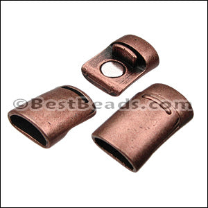 Mini Regaliz® PLAIN magnetic clasp ANT COPPER - 5 pcs