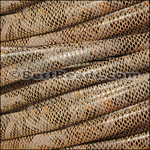 MINI Regaliz® Leather Oval FAUX SNAKE DESIGN BLUSH/BLACK - 1 meter