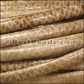 MINI Regaliz® Leather Oval FAUX SNAKE DESIGN BEIGE - 1 meter