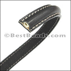 MINI Regaliz® Leather Oval SPARKLE STITCHED RED - 1 meter