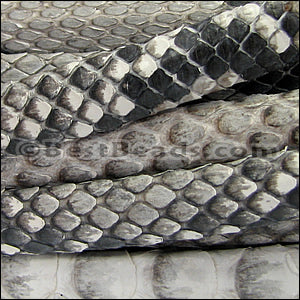 Mini Regaliz® PYTHON leather NATURAL GREY - 1 meter