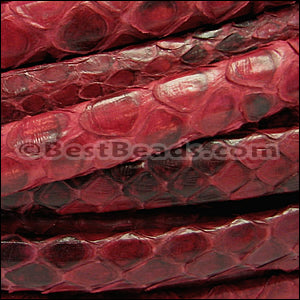 Mini Regaliz® PYTHON leather RED - 1 meter