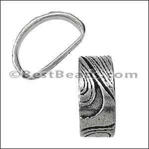 Mini Regaliz® THIN SWIRL oval spacer ANT SILVER - 10 pcs