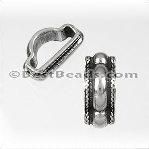 Mini Regaliz® WIDE ROPE stitched spacer ANT SILVER - 10 pcs