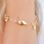 1.5mm round HAMMERED DISC mini charm GOLD - 10 pcs