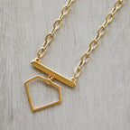 Wire Diamond Pendant SHINY GOLD - 10 pcs