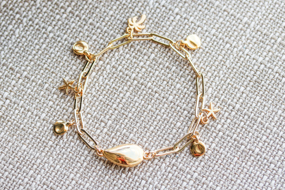 Paperclip Chain in Shiny Gold Sample