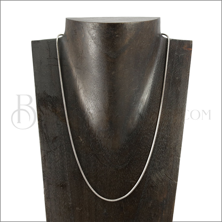 Square Snake Chain Necklace ANT SILVER - 18 inch - 10 pcs