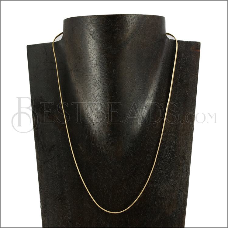 Herringbone Chain Necklace MATTE GOLD - 18 inch - 10 pcs