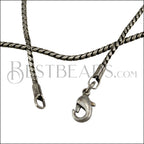 Modern Rope Chain Necklace ANT SILVER - 18 inch - 10 pcs