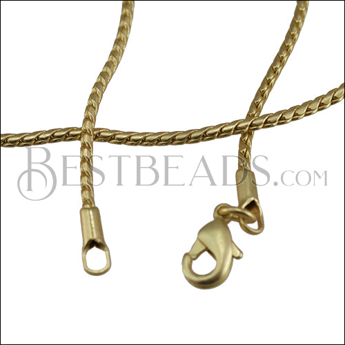Modern Rope Chain Necklace MATTE GOLD - 18 inch - 10 pcs