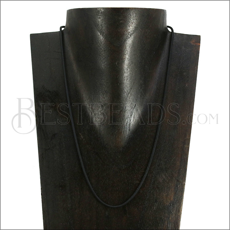 Small Round Snake Chain Necklace NITE BLACK - 18 inch - 10 pcs