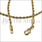 Classic Rope Chain Necklace MATTE GOLD - 18 inch - 10 pcs