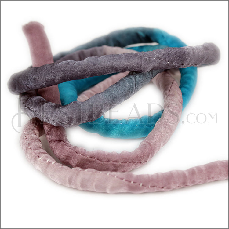 Hand-Dyed SILK NOODLE - TURQUOISE SPLASH