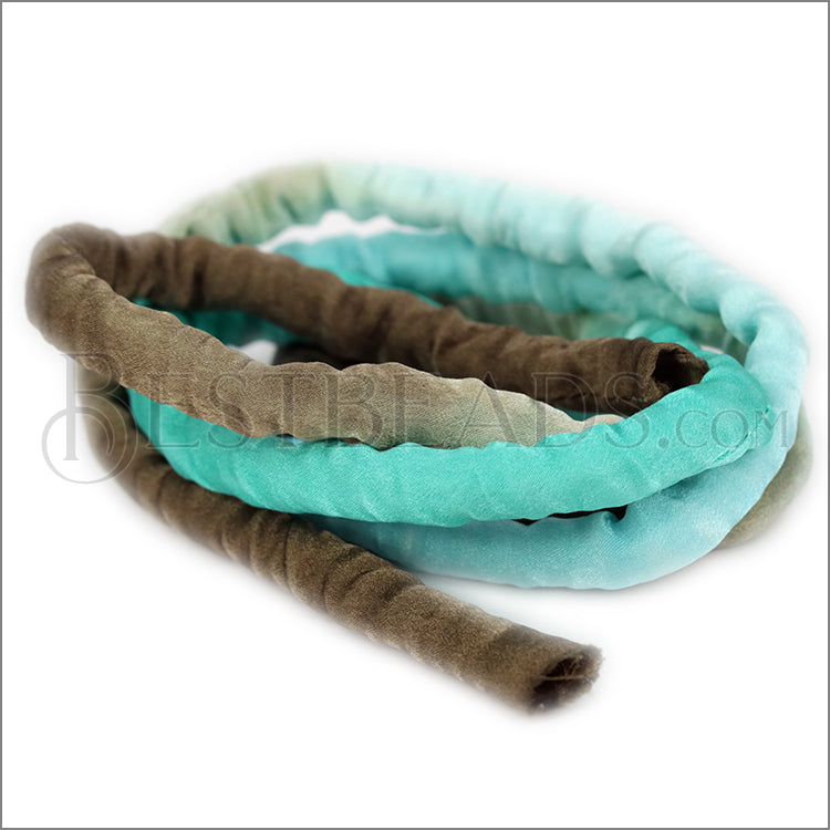 Hand-Dyed SILK NOODLE - OCEAN WAVES
