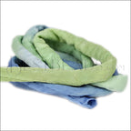 Hand-Dyed SILK NOODLE - PERIWINKLE AND SAGE