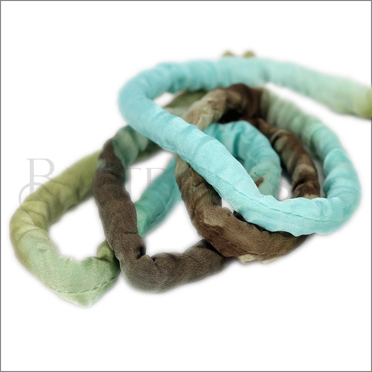 Hand-Dyed SILK NOODLE - SEA SHORE