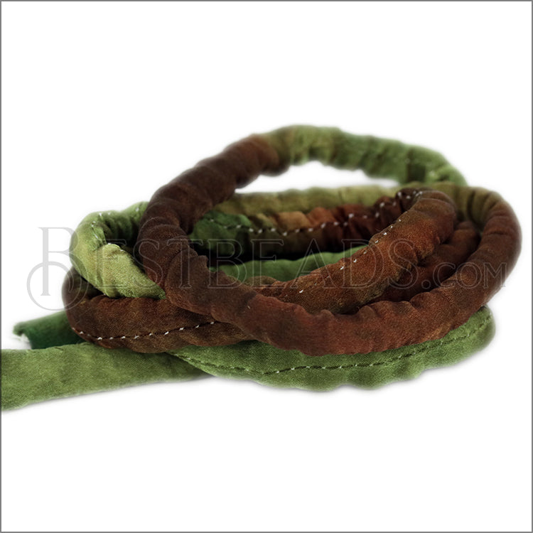Hand-Dyed SILK NOODLE - FOREST MOSS