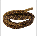 6mm flat OVAL Indian Braided - SUNSET BROWN - 1m strip