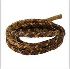 6mm flat OVAL Indian Braided - SUNSET BROWN - 1m strip