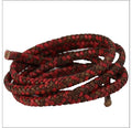 6mm flat OVAL Indian Braided - CHERRY TAN - 1m strip